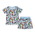 Short sleeves toy boys pajamas set