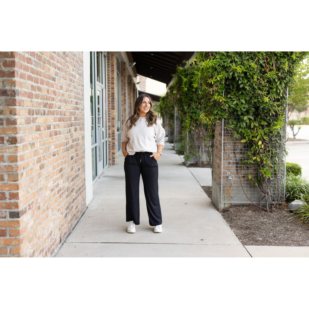 Morgan - Casual Loose Fit Luxe Wide Leg Pants