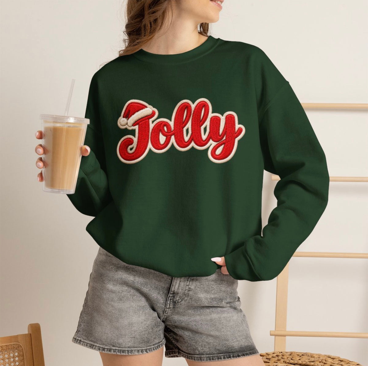 Jolly Faux Patch Sweatshirt