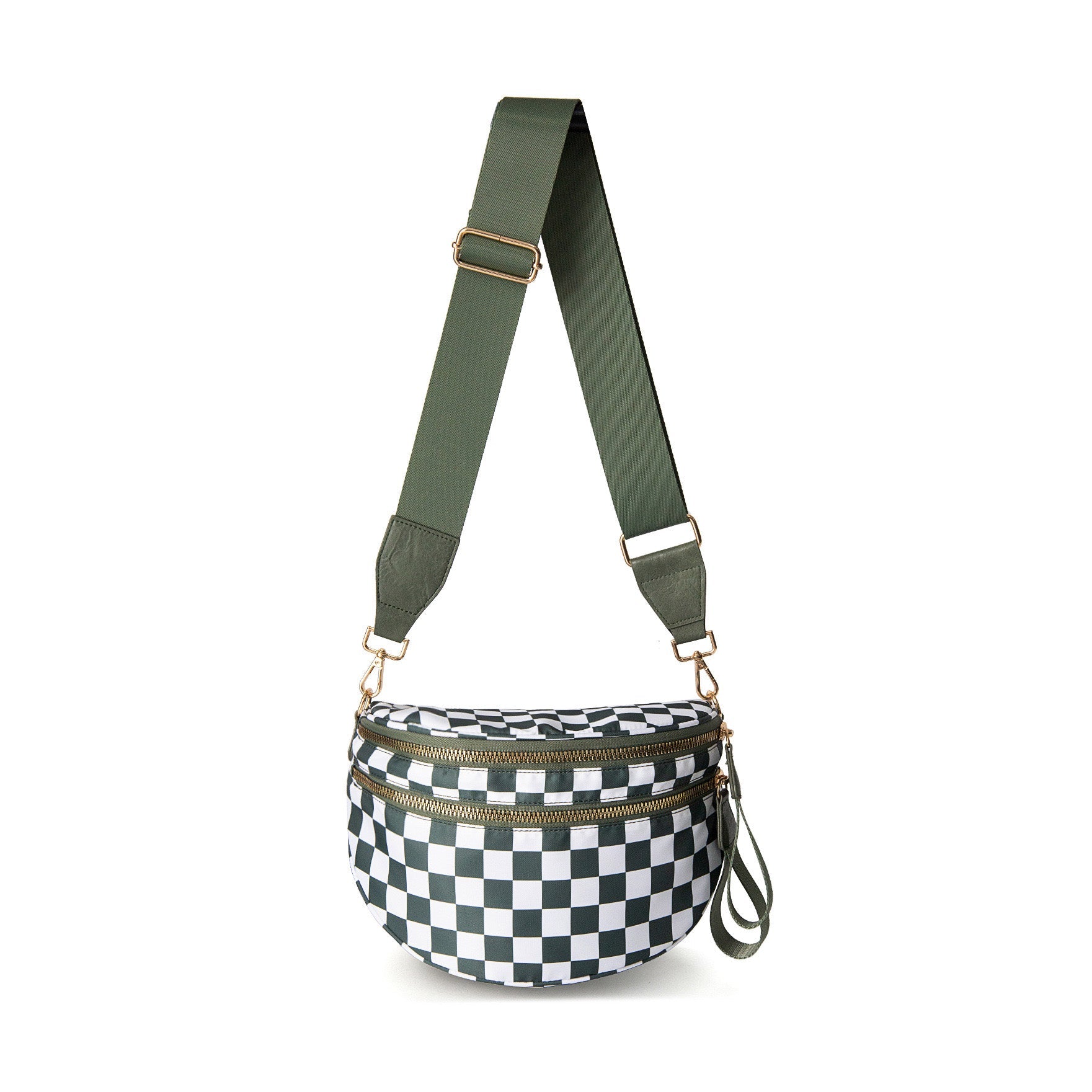 Frankie Oversize Double Zip Print Crescent Sling