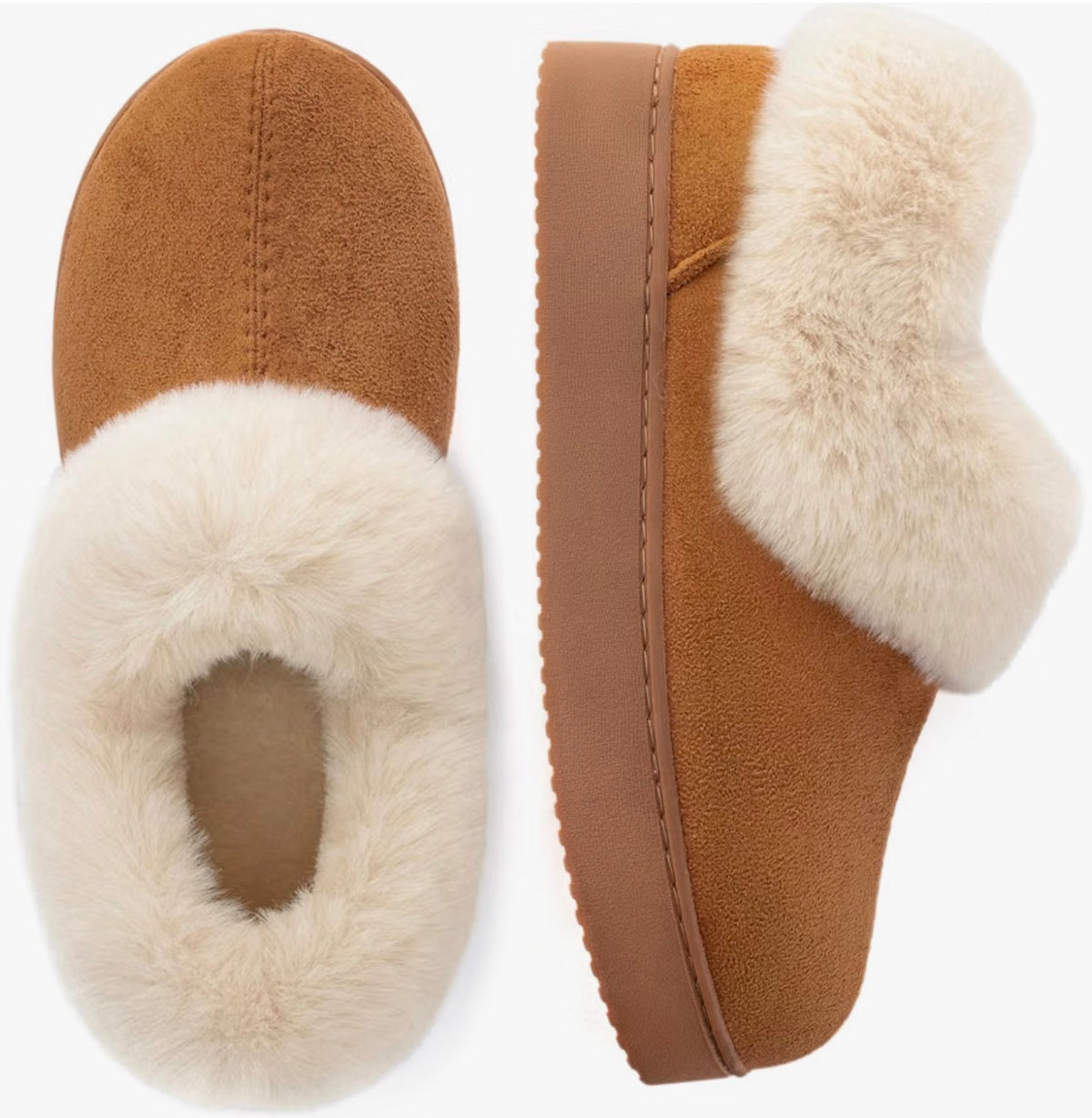Zigzagger Microsuede Fuzzy Bootie Slippers