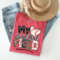 My Heart is on That Field Baseball Graphic Tee