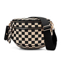 Kaylee Mixed Media Double Zip Crossbody Sling Bag