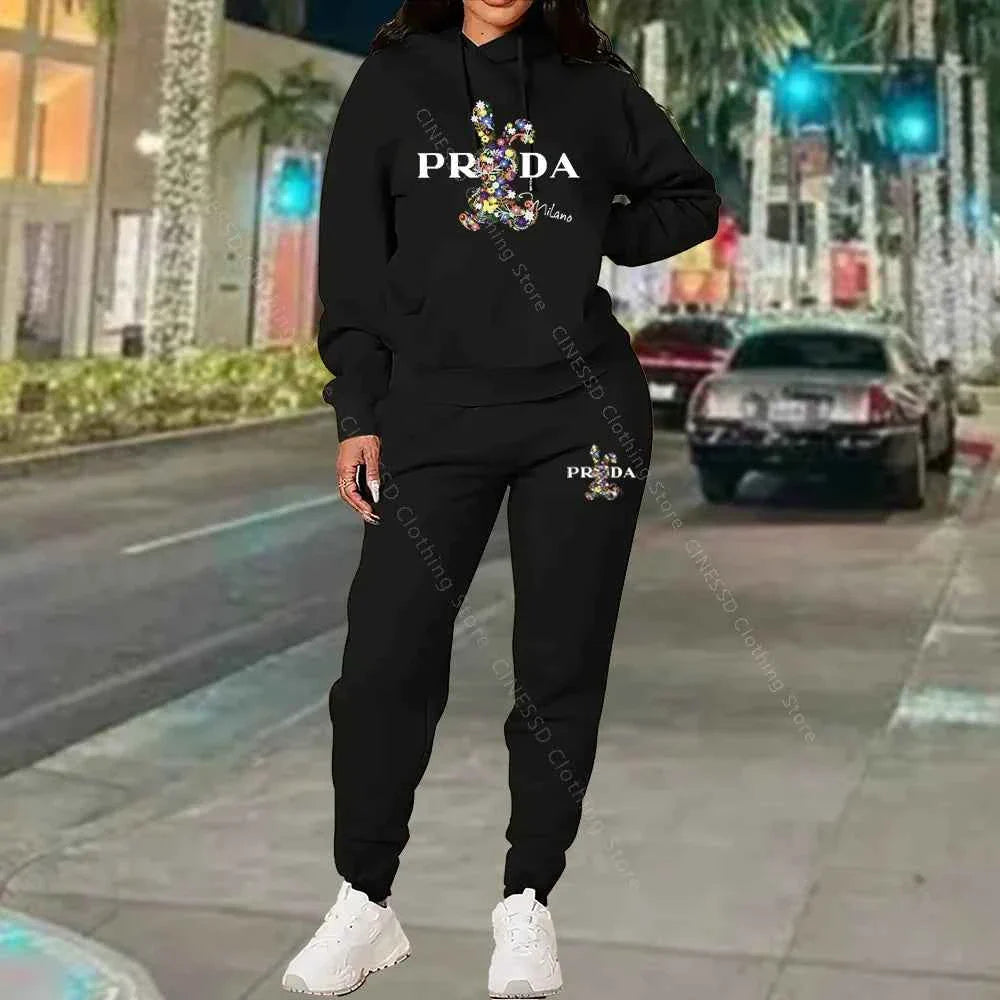 Women's Luxury Oversized Tracksuit 2-Piece Set