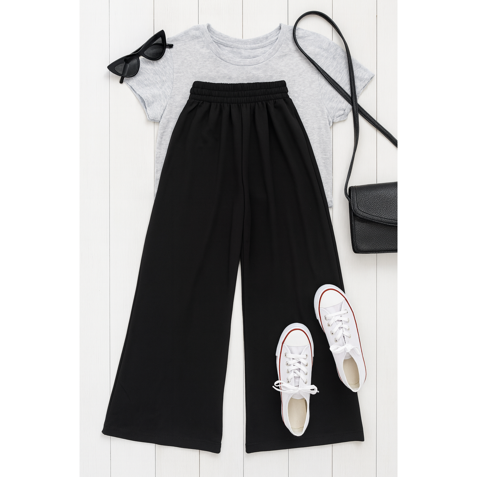 Morgan - Casual Loose Fit Luxe Wide Leg Pants