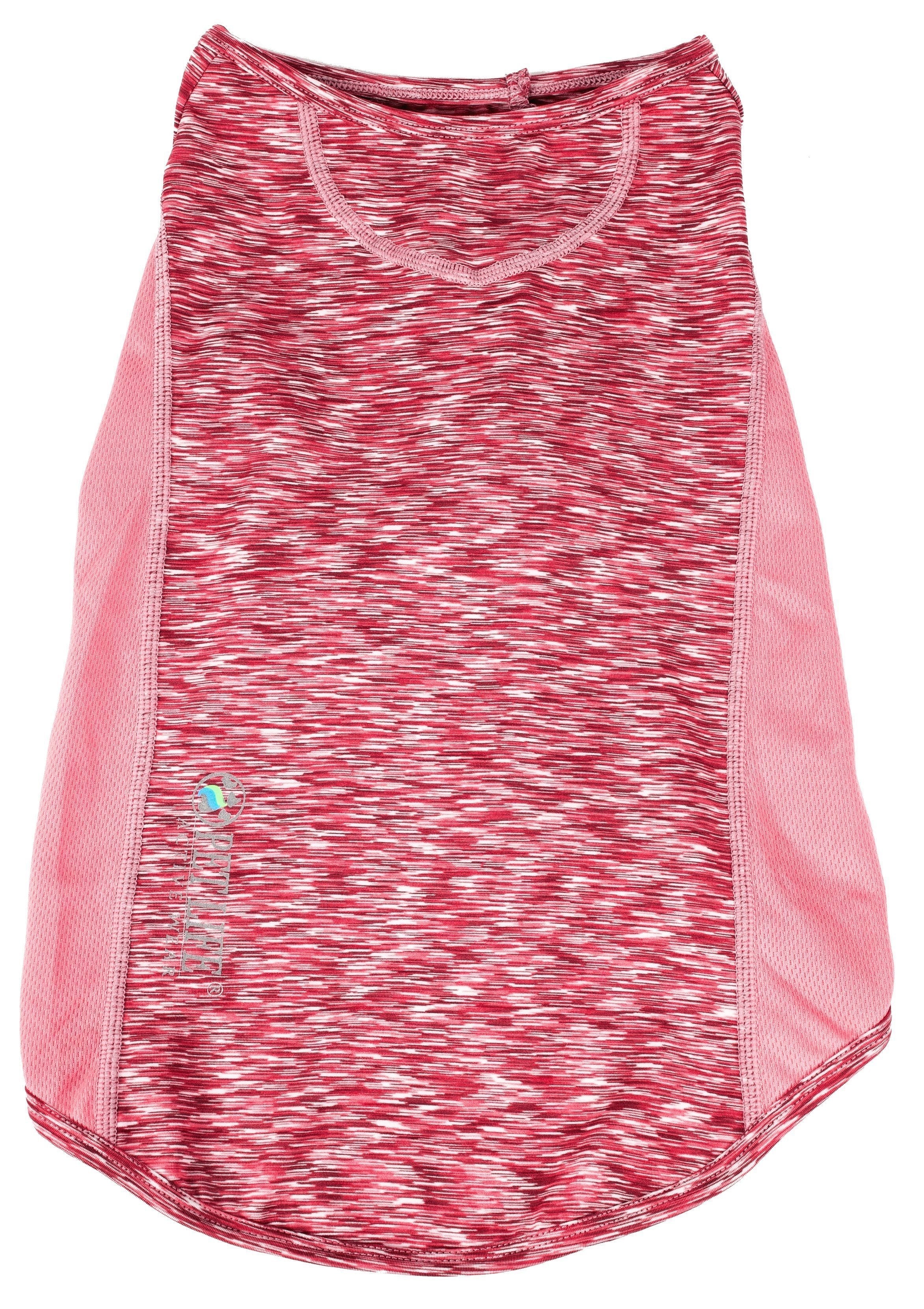 Pet Life ® Active 'Warf Speed' Heathered Ultra-Stretch Yoga Fitness Dog T-Shirt